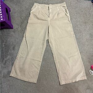 Wide-Leg Tan Pants